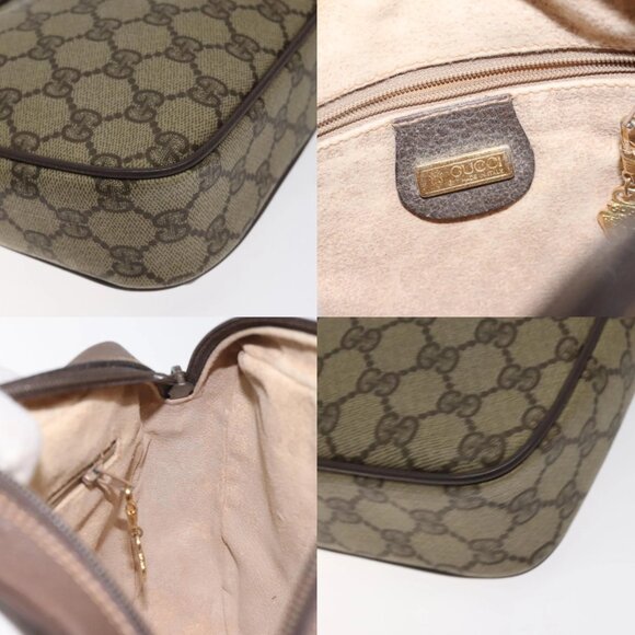 GUCCI GG Supreme Shoulder Bag PVC Beige Gold Auth - Picture 15 of 15